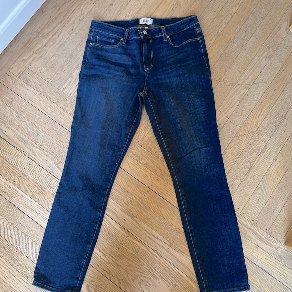PAIGE - Skyline Ankle Peg Dark wash Jeans

New without tags